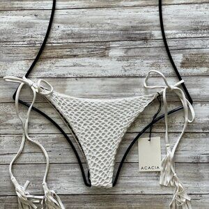 Acacia Swimwear POLIHALE Tie Side Bikini Bottom in Ivory